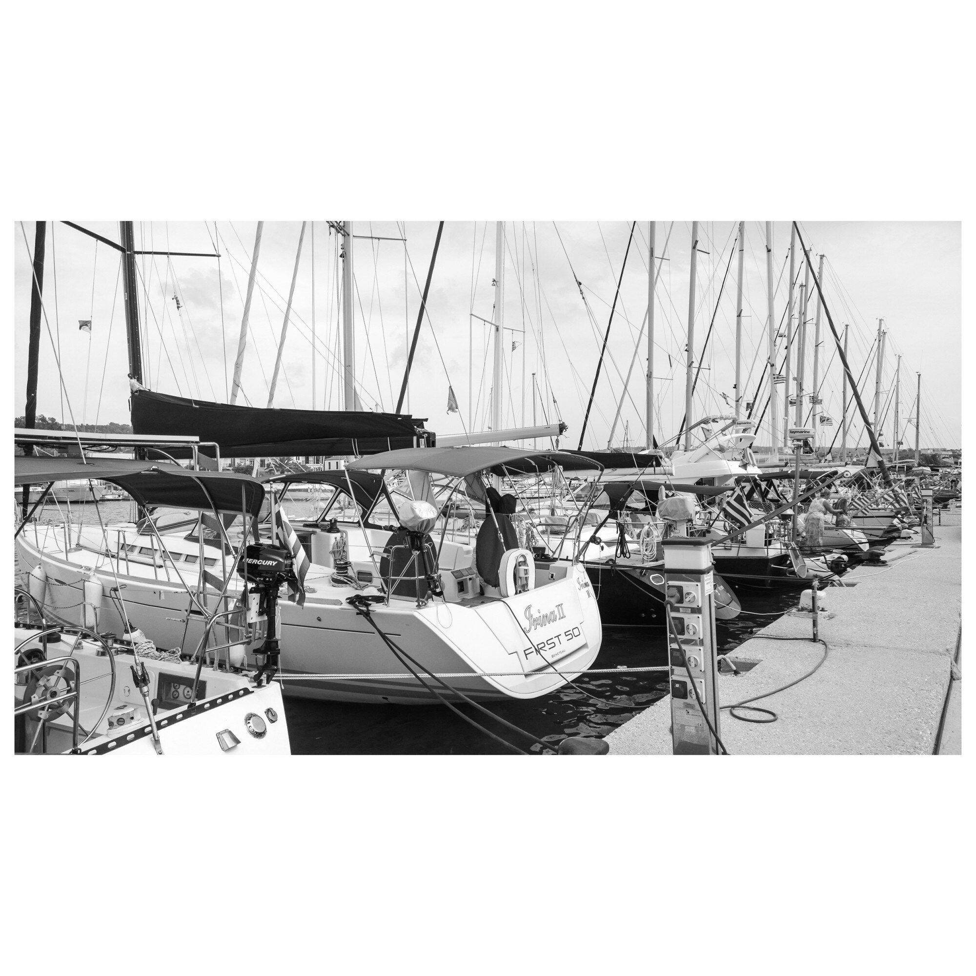 Tablou Canvas Artantida - B&W Port 80X60 cm