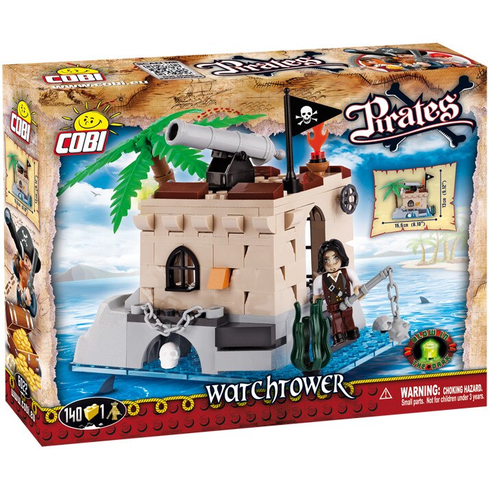 Set de constructie Cobi, Piratii din Craibe, Turnul de observatie (140 piese)