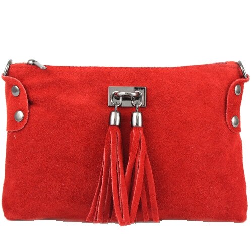 Poseta Tianna din piele naturala pentru femei, rosu