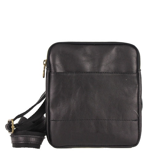 Geanta Paolo din piele naturala pentru barbati, negru