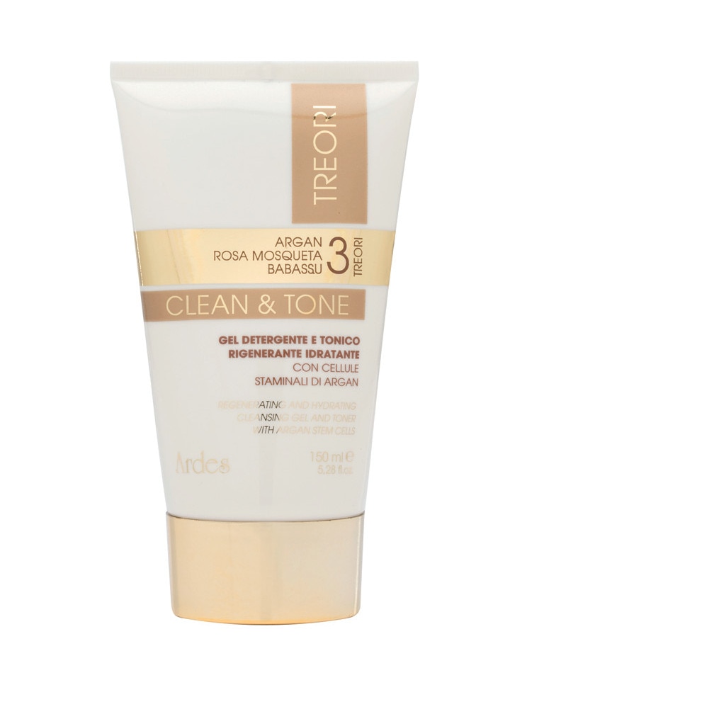 Gel demachiant tonic regenerant hidratant cu celule stem de Argan - Clean & Tone 150 ml