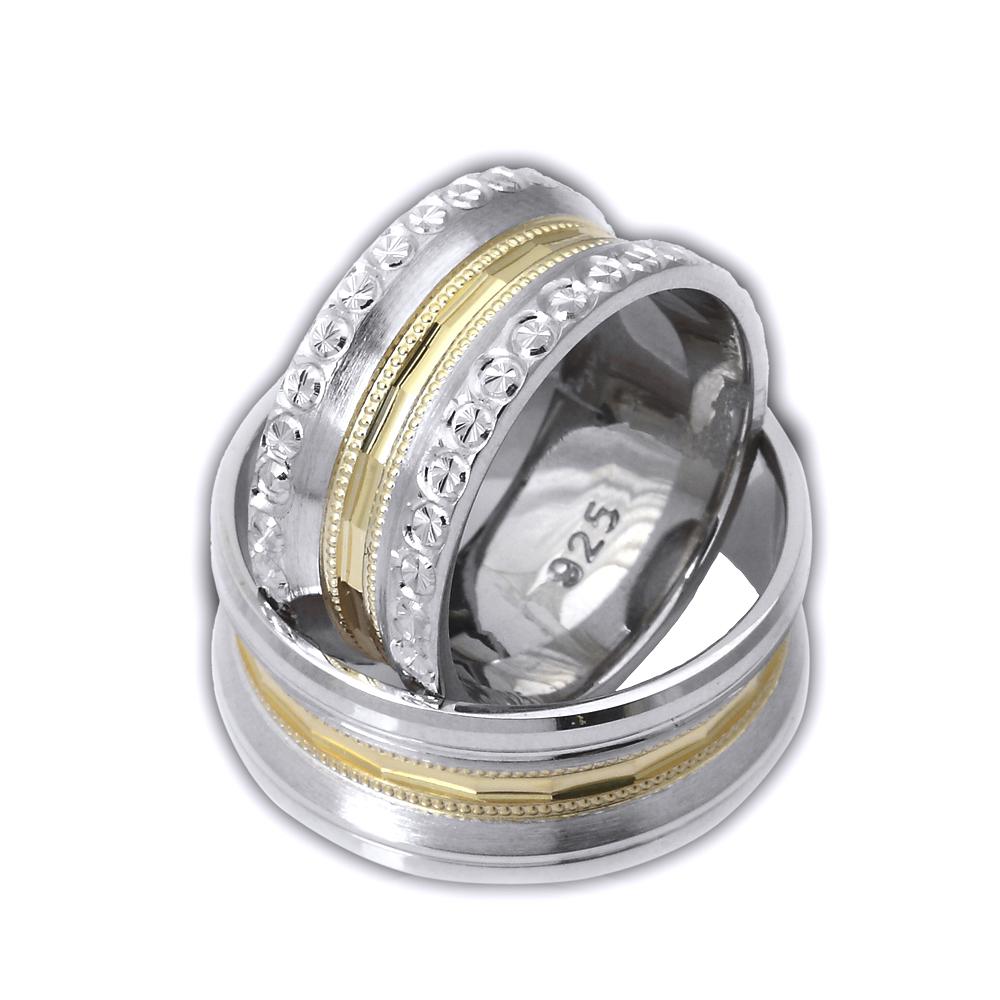 Inel argint 925 rodiat lat model verigheta toate marimile 7961