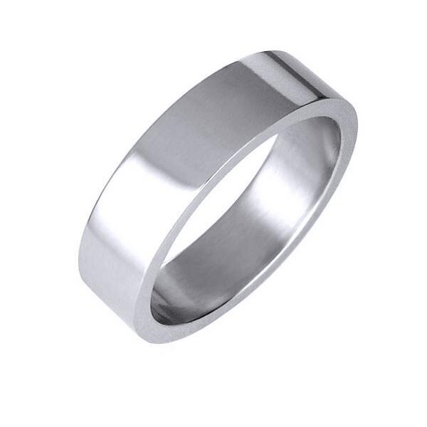 Inel argint 925 rodiat lat model verigheta toate marimile Argintiu - BeSpecial
