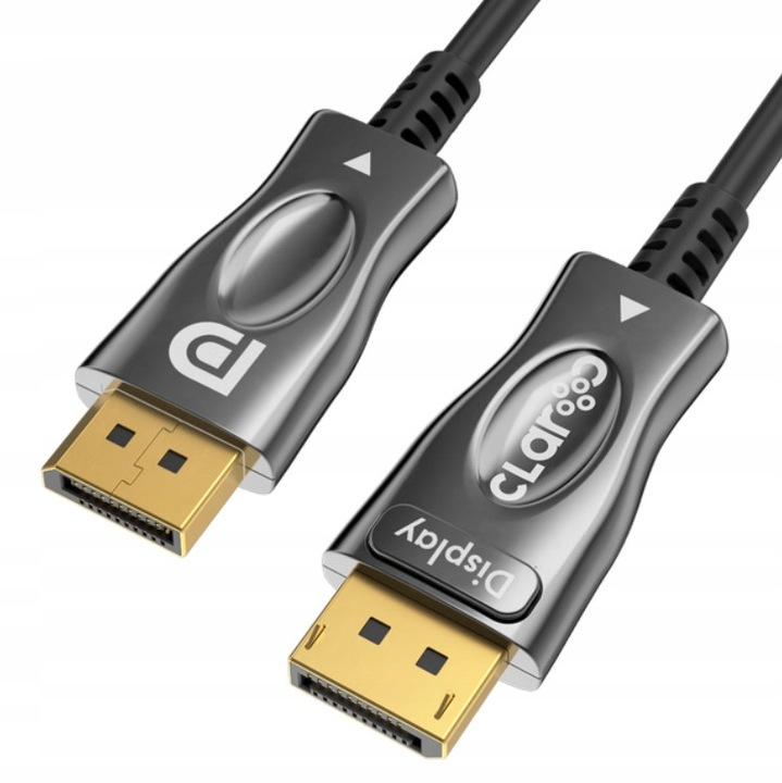 Оптичен кабел DisplayPort 1.4 AOC 8K 15м, Claroc, 32.4 Gbps, черен