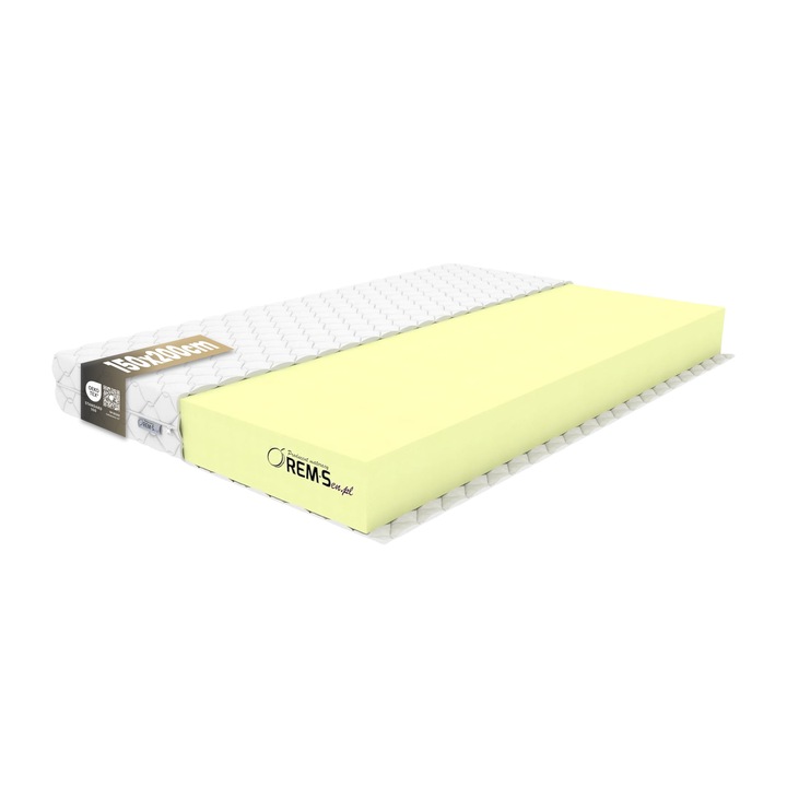Saltea Rems REM-Sen Simple, 150x200x10 cm, reversibila, hipoalergenica, spuma MidCell, suport mediu H3