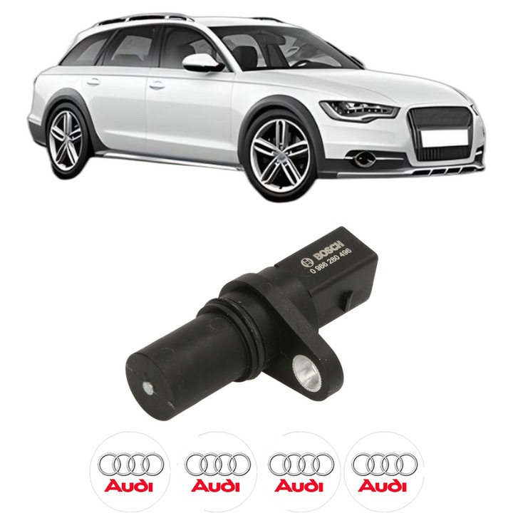 Senzor impulsuri arbore cotit AUDI A4 Allroad B8 (8KH) 2.0 TFSI quattro din 2009-2016 KW 155 CP 211 CMC 1984, pentru pornire auto, Bosch, 4x Stickere auto cu AUDI
