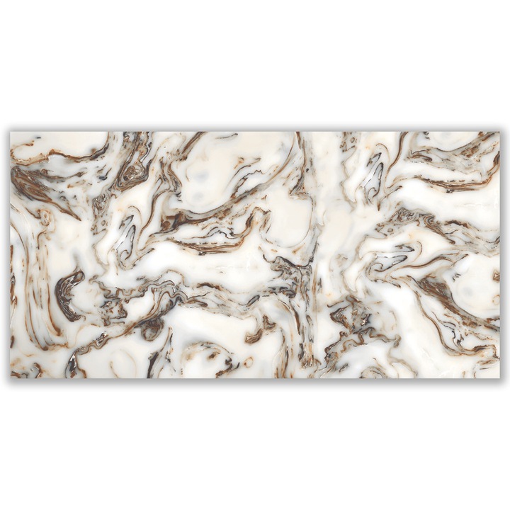 Gresie vitrificata Living Digital River Brown, glossy, 60 x 120, 1.44 mp/cutie