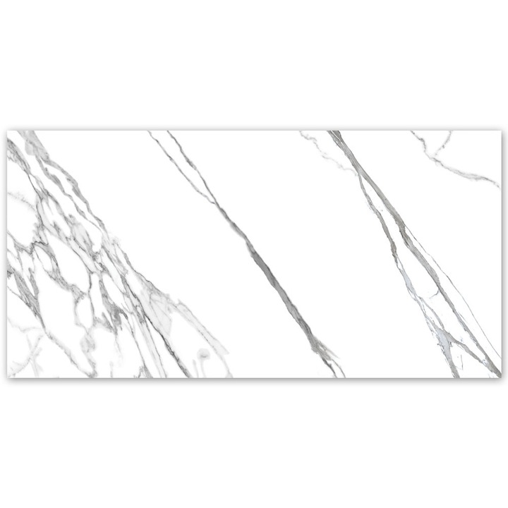 Gresie vitrificata Living Digital Thunder White, bookmatch A, 60 x 120, 1.44 mp/cutie