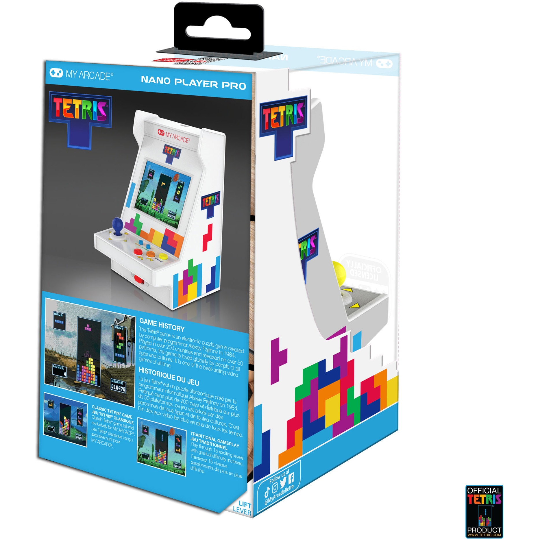 Consola portabila My Arcade Nano Player Pro 4.8" Tetris Portable Retro Arcade, 201 Jocuri