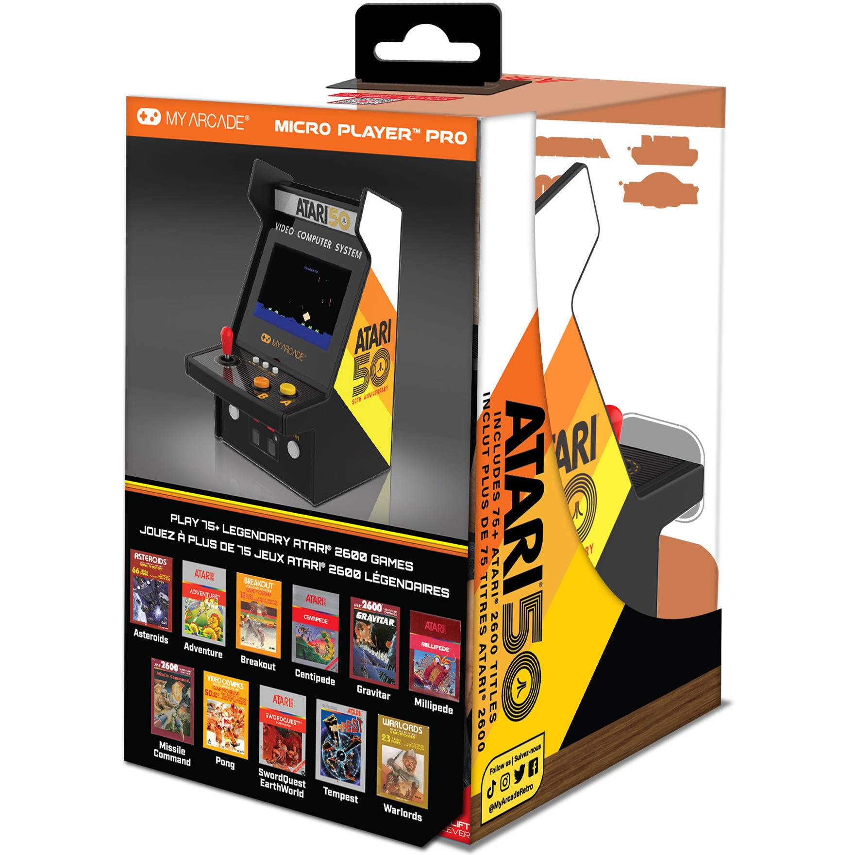 Consola portabila My Arcade Micro Player Pro 6.7" Atari Portable Retro Arcade, 100 Jocuri