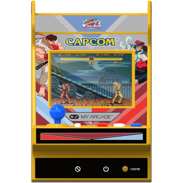 Consola portabila My Arcade Nano Player Pro 4.8" Super Street Fighter II Portable Retro Arcade, 2 Jocuri