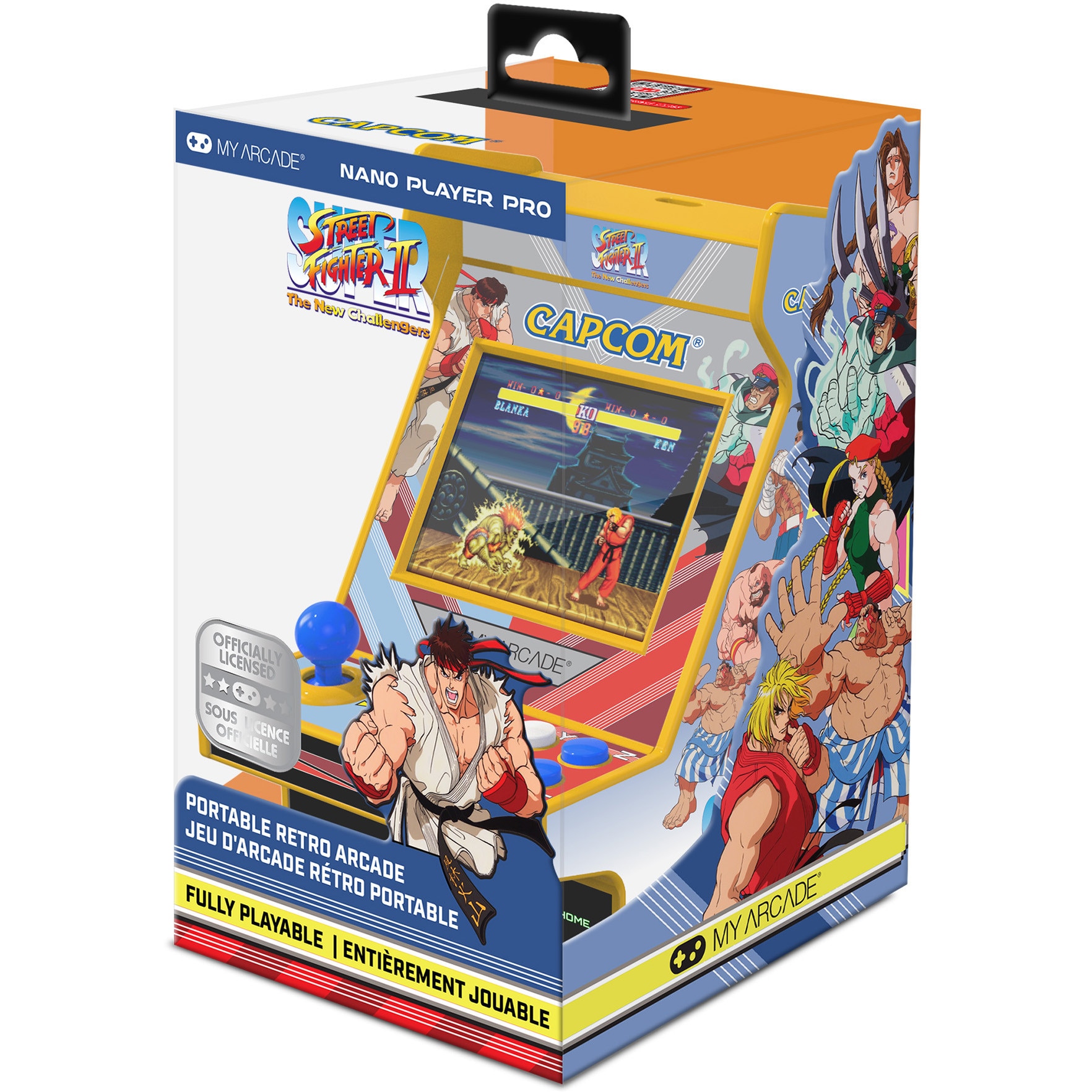 Consola portabila My Arcade Nano Player Pro 4.8" Super Street Fighter II Portable Retro Arcade, 2 Jocuri