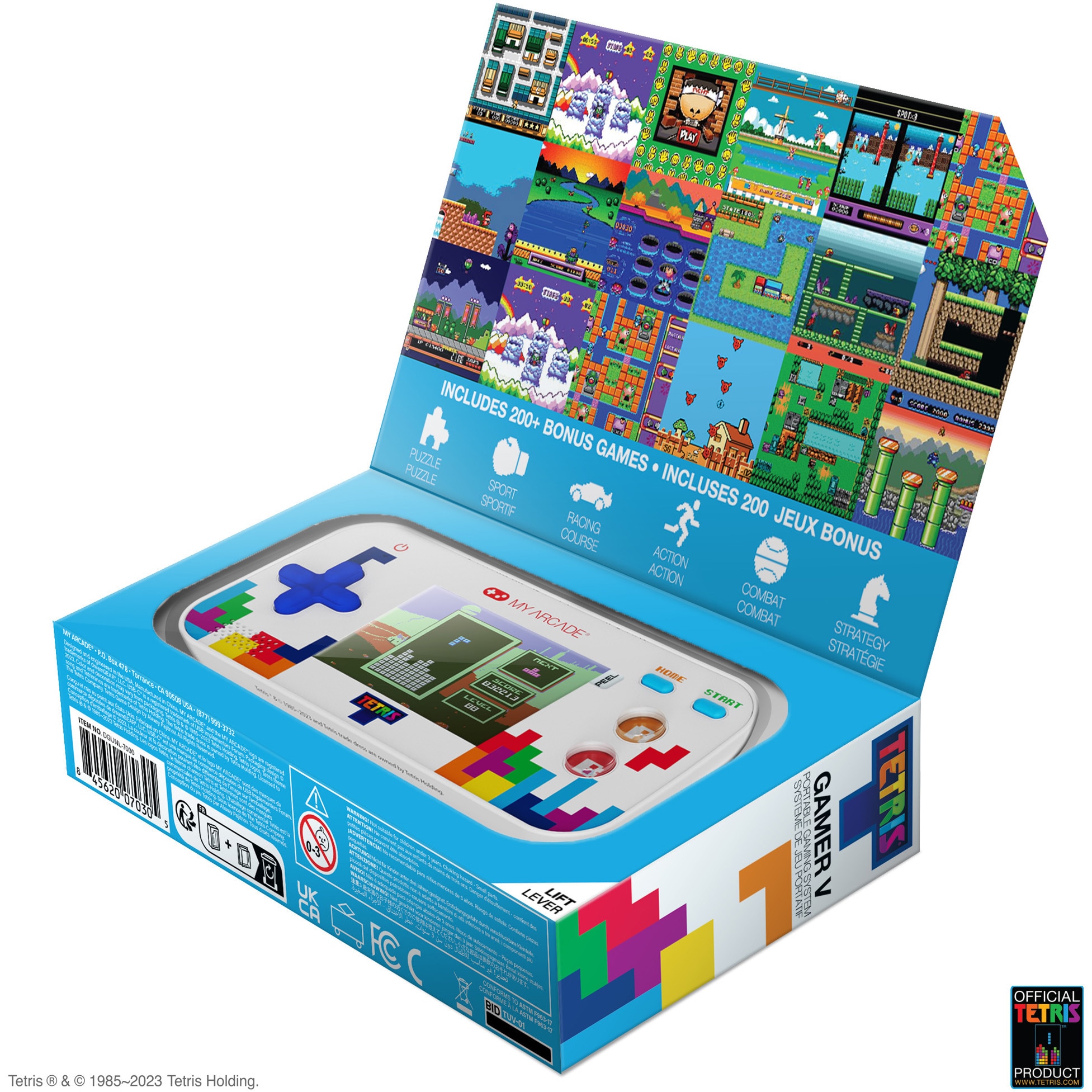 Consola portabila My Arcade Gamer V Classic Tetris Portable Gaming System, 201 Jocuri