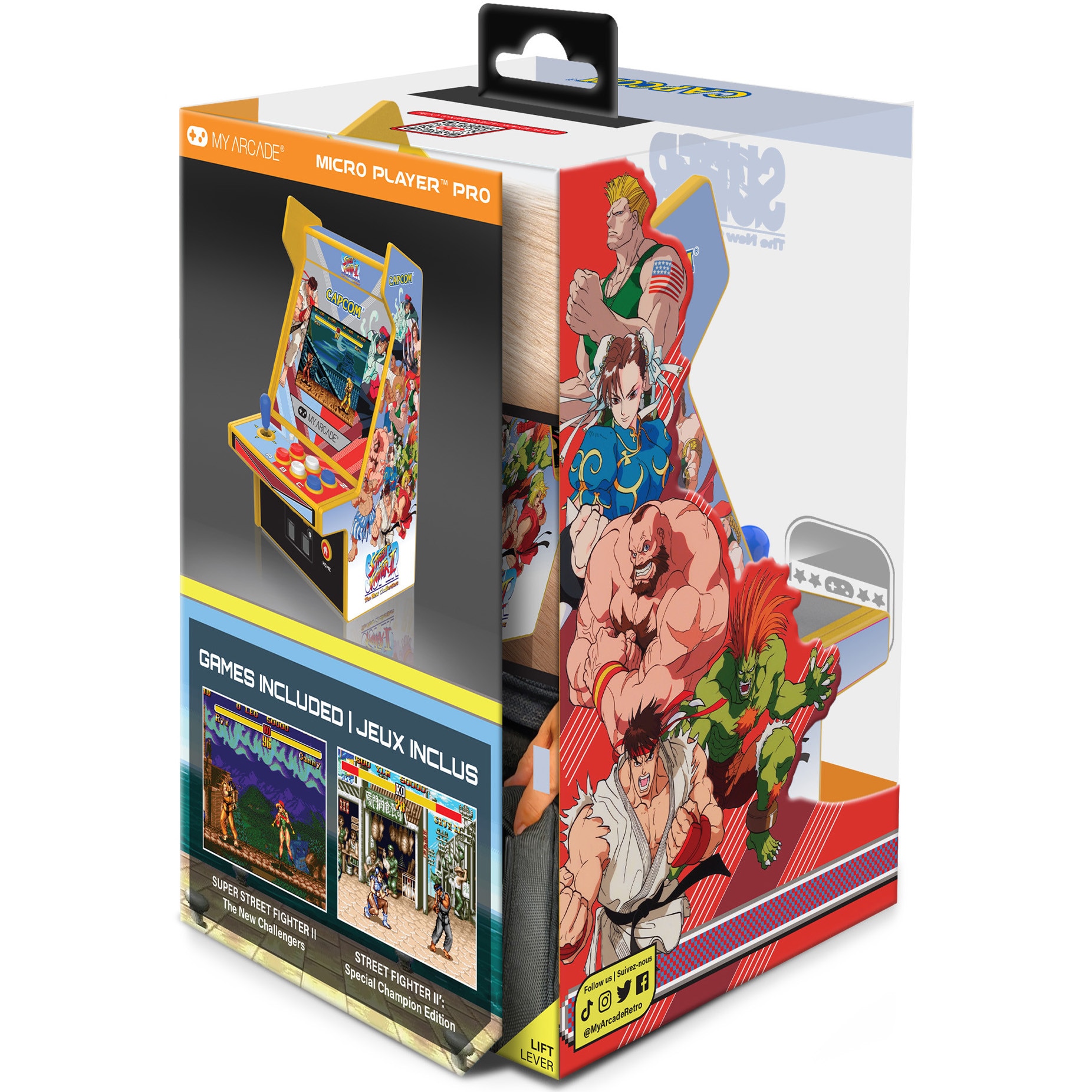 Consola portabila My Arcade Micro Player Pro 6.7" Super Street Fighter II Portable Retro Arcade, 2 Jocuri