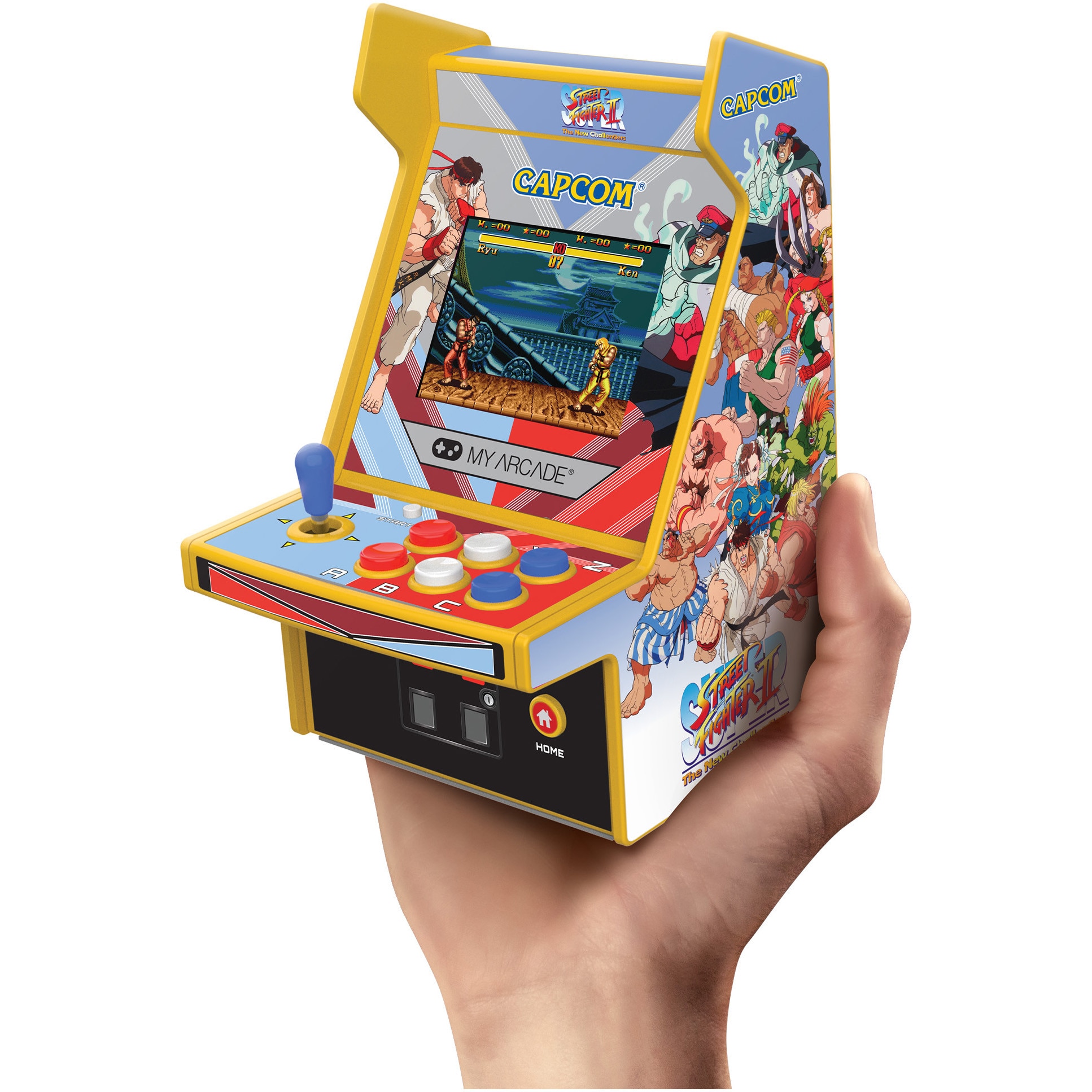 Consola portabila My Arcade Micro Player Pro 6.7" Super Street Fighter II Portable Retro Arcade, 2 Jocuri
