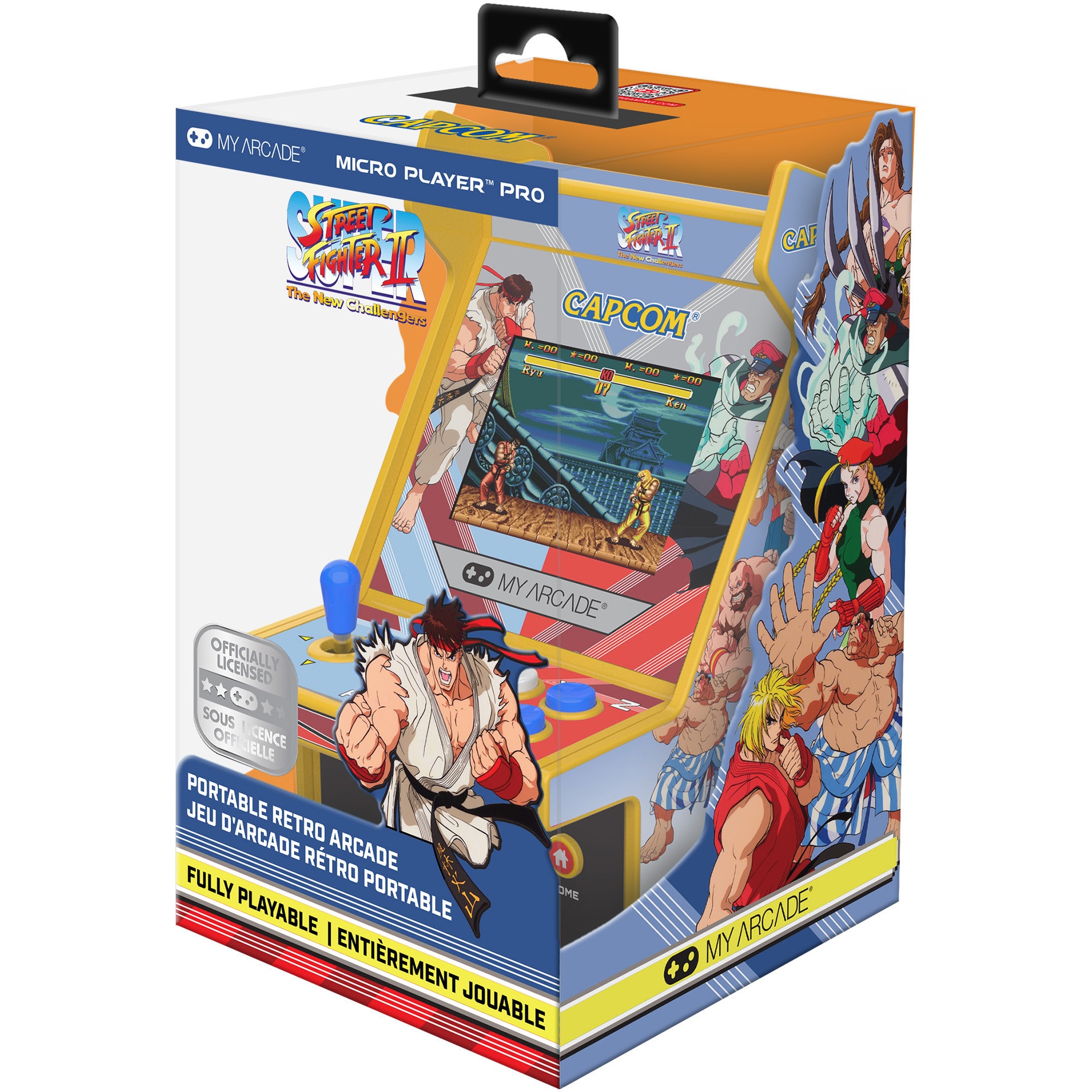 Consola portabila My Arcade Micro Player Pro 6.7" Super Street Fighter II Portable Retro Arcade, 2 Jocuri