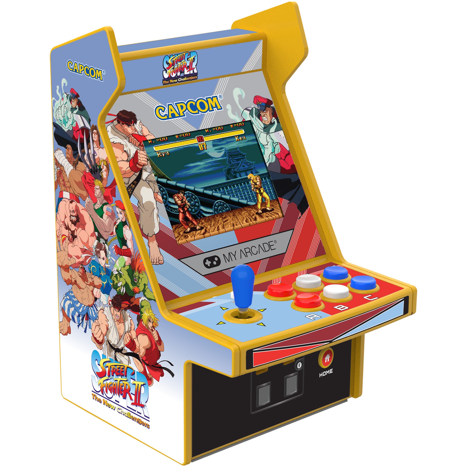 Consola portabila My Arcade Micro Player Pro 6.7" Super Street Fighter II Portable Retro Arcade, 2 Jocuri