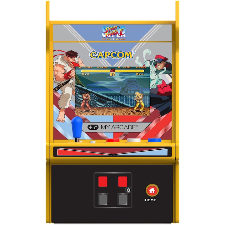 Consola portabila My Arcade Micro Player Pro 6.7" Super Street Fighter II Portable Retro Arcade, 2 Jocuri