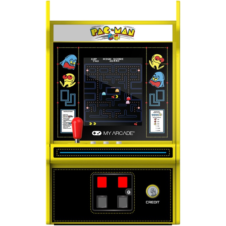 Consola portabila My Arcade Micro Player Pro 6.7" PacMan Portable Retro Arcade