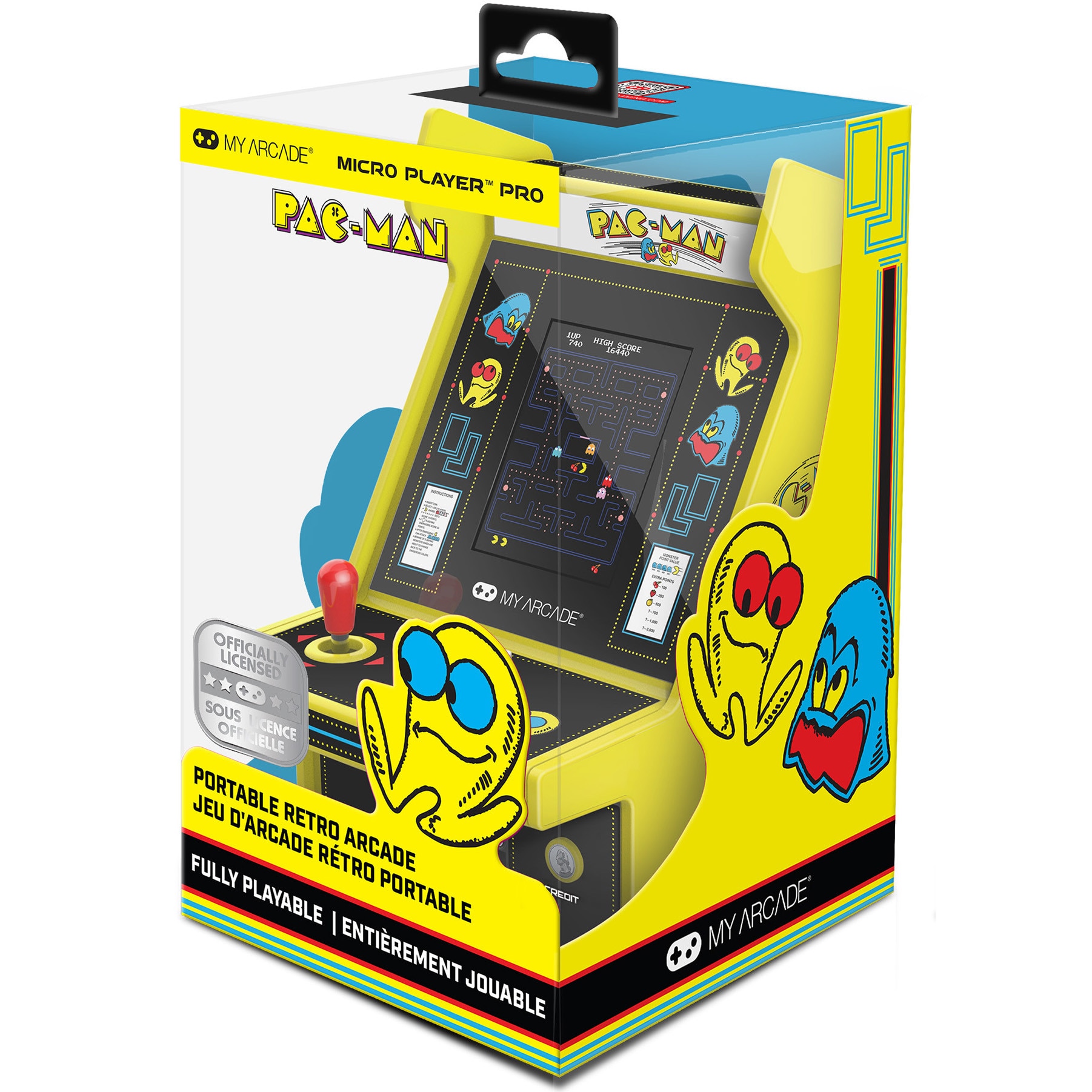 Consola portabila My Arcade Micro Player Pro 6.7" PacMan Portable Retro Arcade