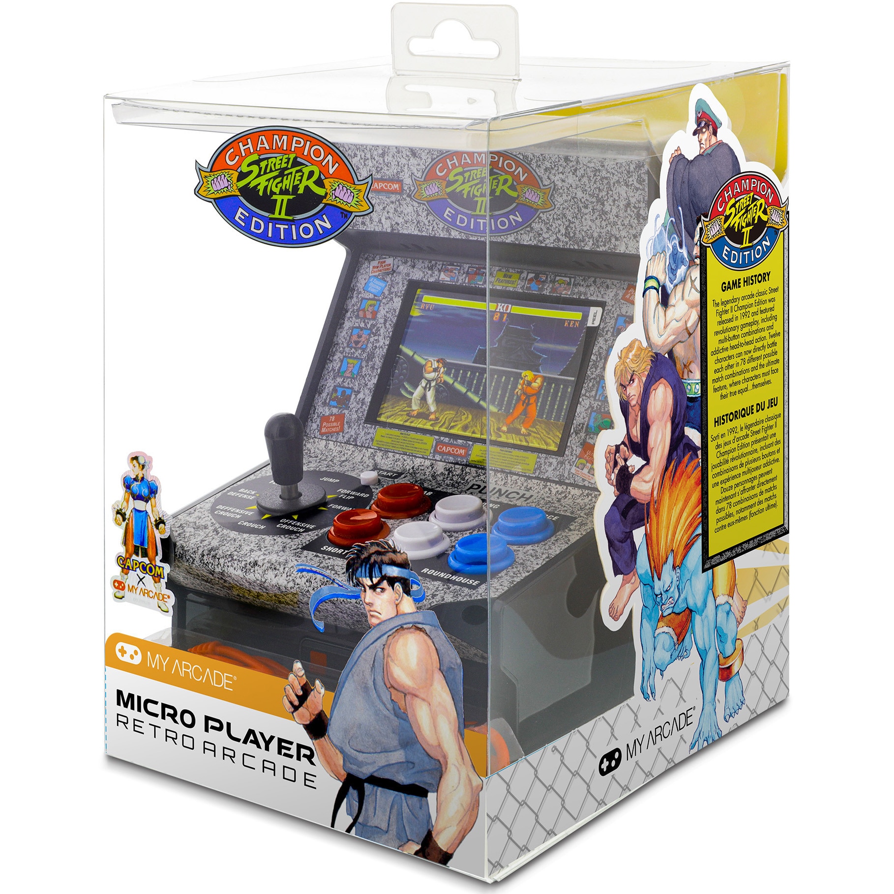 Consola portabila My Arcade Micro Player 7.5" Street Fighter II Champion Edition Collectible Retro