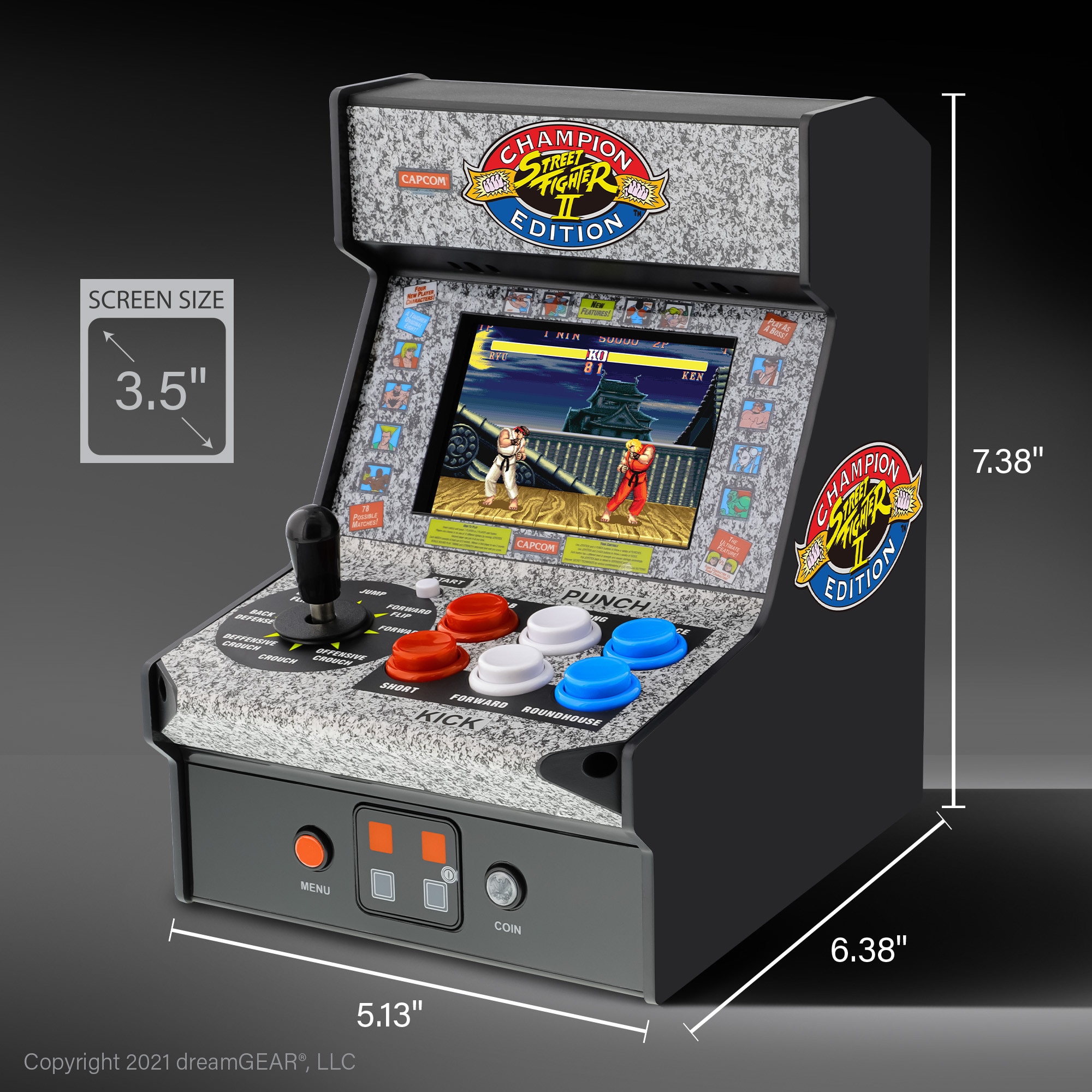 Consola portabila My Arcade Micro Player 7.5" Street Fighter II Champion Edition Collectible Retro