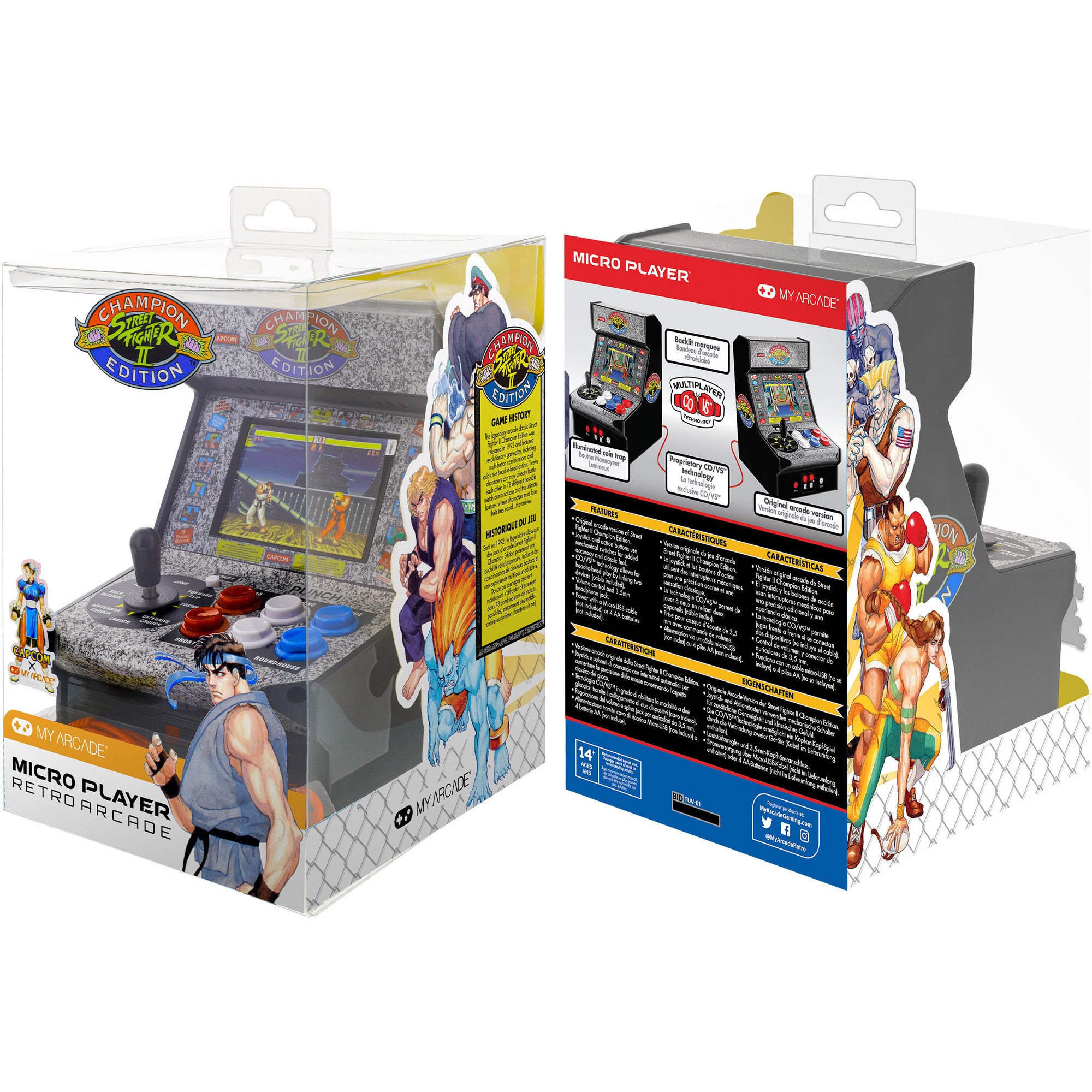 Consola portabila My Arcade Micro Player 7.5" Street Fighter II Champion Edition Collectible Retro