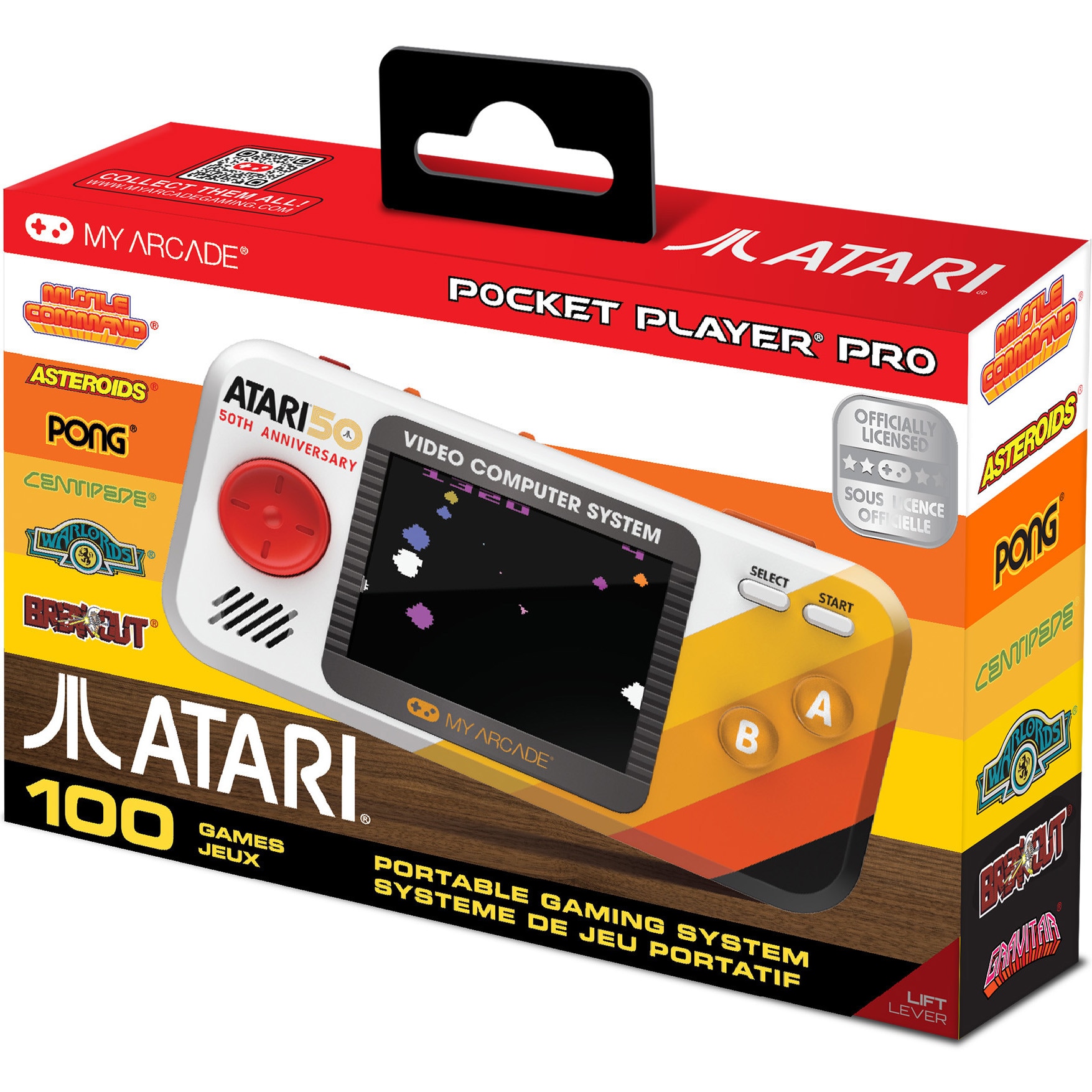 Consola portabila My Arcade Pocket Player Pro Atari Portable Gaming System, 100 Jocuri