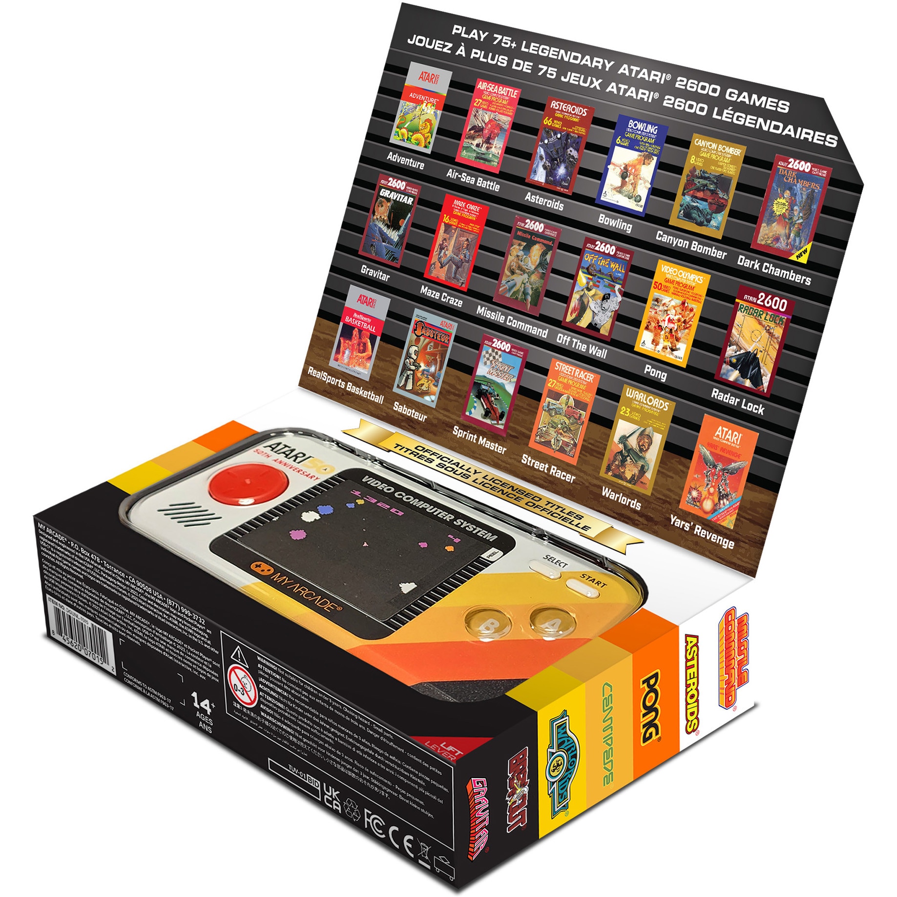 Consola portabila My Arcade Pocket Player Pro Atari Portable Gaming System, 100 Jocuri