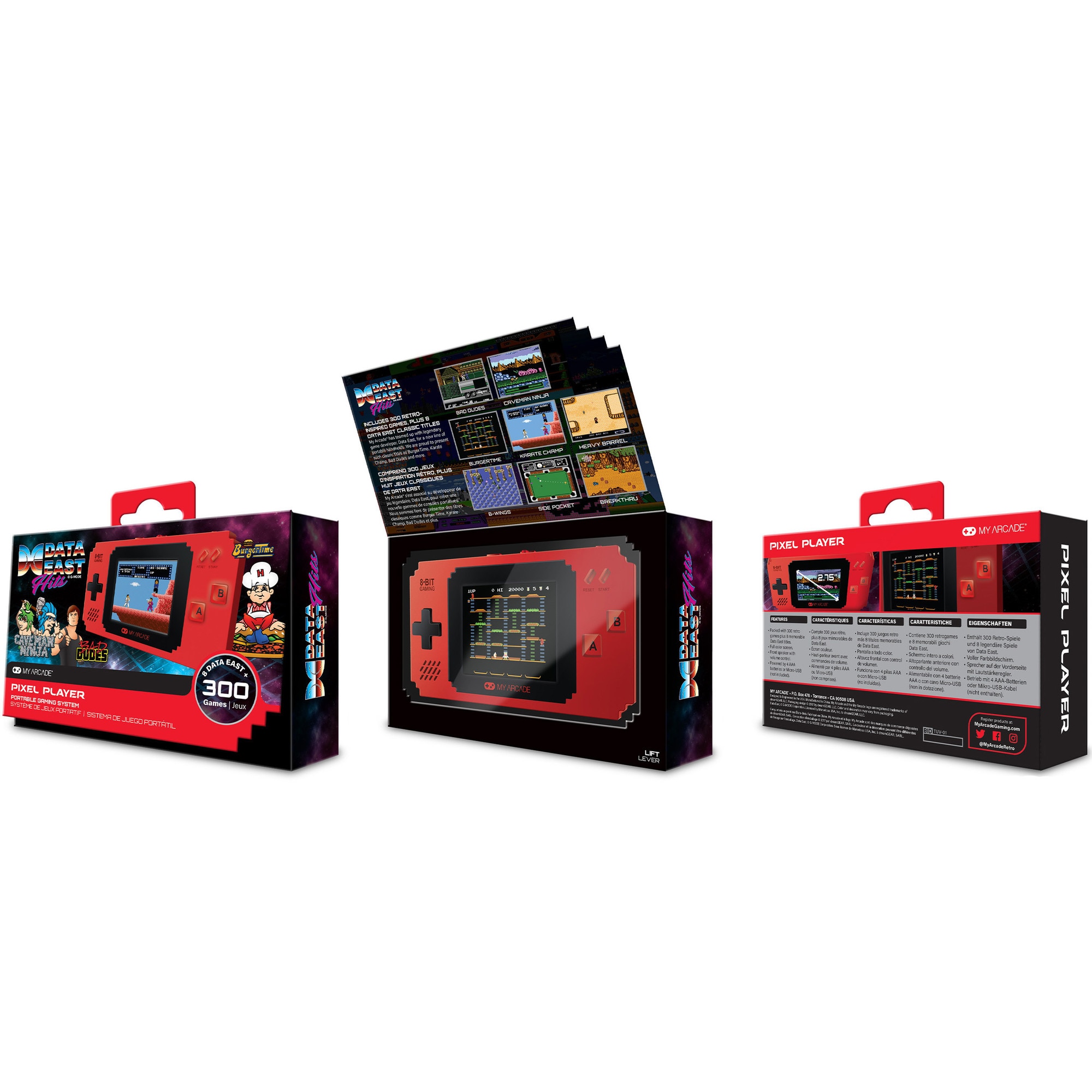 Consola portabila My Arcade Pixel Player, 308 Jocuri