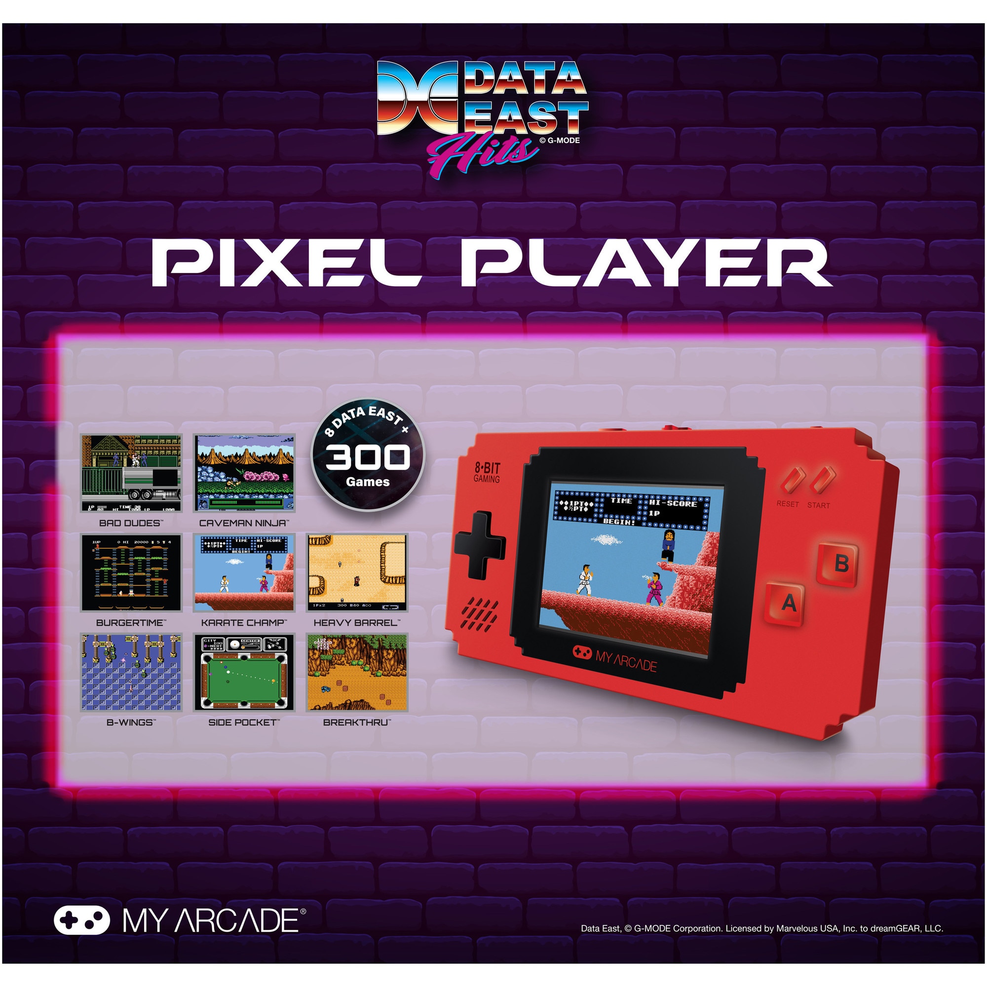 Consola portabila My Arcade Pixel Player, 308 Jocuri