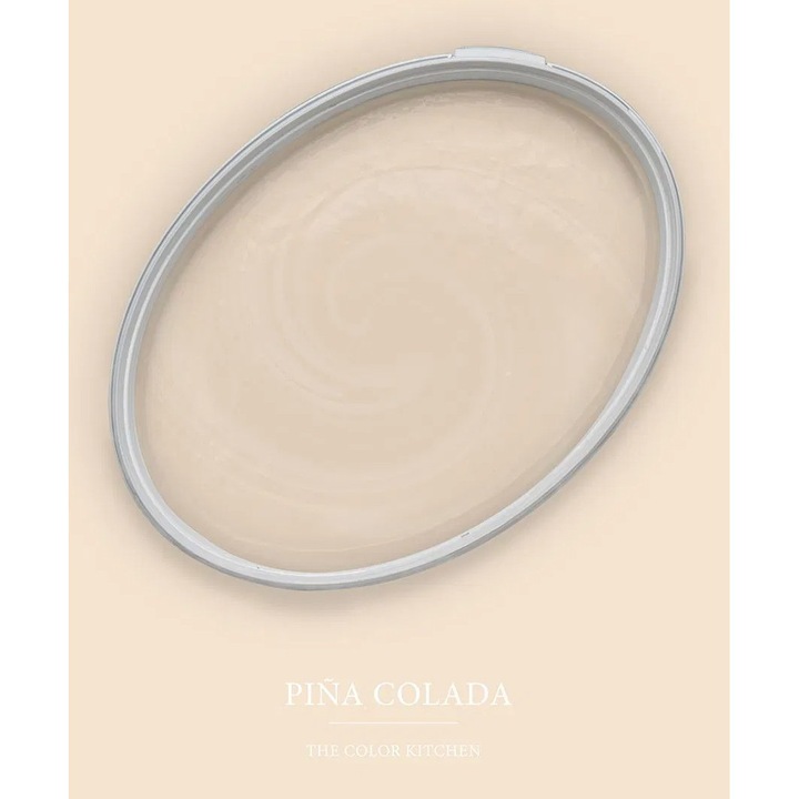 Vopsea lavabila de interior, The Color Kitchen, bej mat, 5L, aplicare curata fara stropi, rezistenta la abraziune umeda clasa 2