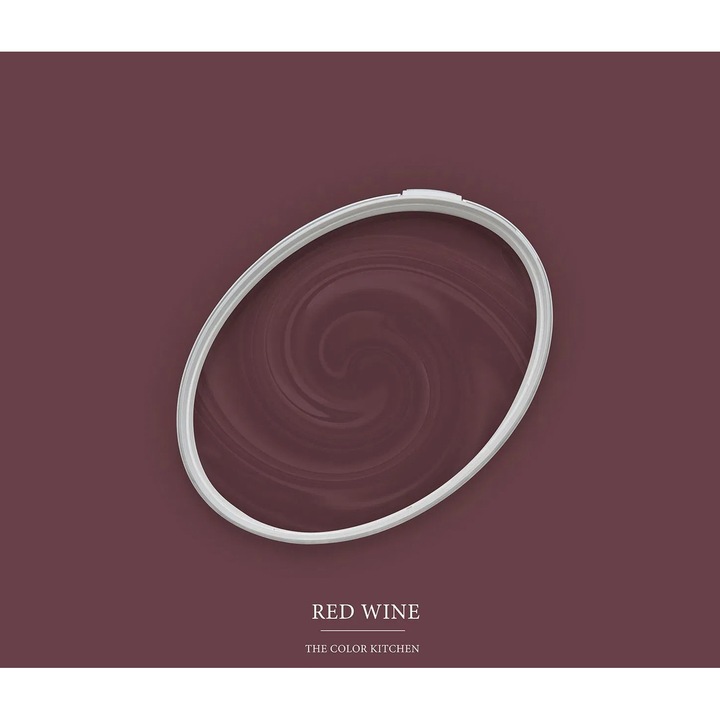 Vopsea lavabila de interior, The Color Kitchen, rosu mat, 5L, aplicare curata fara stropi, rezistenta la abraziune umeda