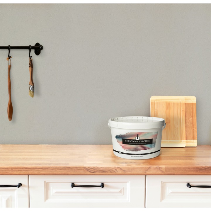 Vopsea Lavabila De Interior, Tck, The Color Kitchen, 2,5 L, Gri, Usor De Curatat, 20-22 M², Acoperire In Strat Unic, Finisaj Mat, Anti-Stropire