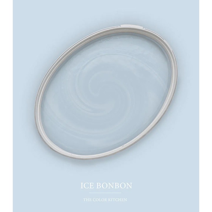 Vopsea lavabila de interior profesionala The Color Kitchen Colour, finisaj mat intens, acoperire clasa 1, rezistenta la abraziune clasa 2, fara solventi, low-splash, 5l, ideala pentru dormitor, baie si spatii relaxante, albastru