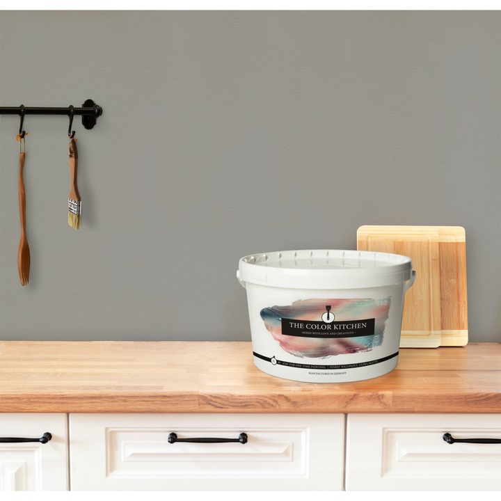 Vopsea Lavabila De Interior, Tck, The Color Kitchen, 5 L, Gri, Usor De Curatat, 40-45 M², Acoperire In Strat Unic, Finisaj Mat, Anti-Stropire