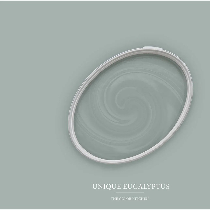 Vopsea lavabila de interior profesionala The Color Kitchen Colour, finisaj mat intens, acoperire clasa 1, rezistenta la abraziune clasa 2, fara solventi, low-splash, 2.5l, ideala pentru living, birou si spatii relaxante, verde