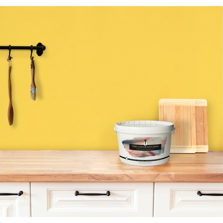 Vopsea lavabila The Color Kitchen TCK5004 galben deschis pentru interior, efect mat, 2.5l