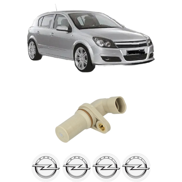 Senzor impulsuri arbore cotit OPEL ASTRA H (A04) 1.9 CDTI (L48) din 2004-2010 KW 88 CP 120 CMC 1910, pentru pornire auto, Bosch, 4x Stickere auto cu OPEL