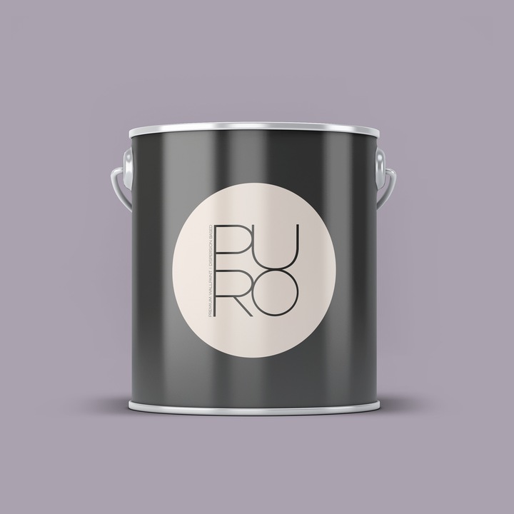 Vopsea lavabila de interior profesionala PURO Colour PURO, finisaj mat elegant, acoperire clasa 1, rezistenta la abraziune clasa 2, fara solventi, low-splash, 2.5l, ideala pentru living, dormitor si spatii creative, violet