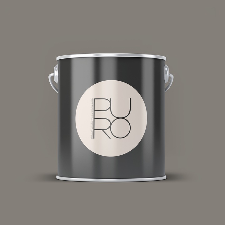 Vopsea lavabila de interior profesionala PURO Colour PURO, finisaj mat elegant, acoperire clasa 1, rezistenta la abraziune clasa 2, fara solventi, low-splash, 2.5l, ideala pentru living, birou si spatii moderne, gri