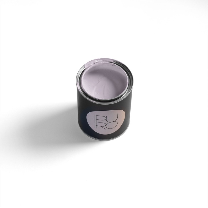 Vopsea lavabila de interior profesionala PURO Colour PURO, finisaj mat elegant, acoperire clasa 1, rezistenta la abraziune clasa 2, fara solventi, low-splash, 2.5l, ideala pentru living, dormitor si spatii creative, violet
