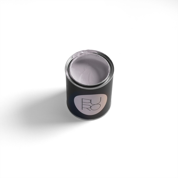Vopsea lavabila de interior profesionala PURO Colour PURO, finisaj mat elegant, acoperire clasa 1, rezistenta la abraziune clasa 2, fara solventi, low-splash, 2.5l, ideala pentru living, dormitor si spatii creative, violet