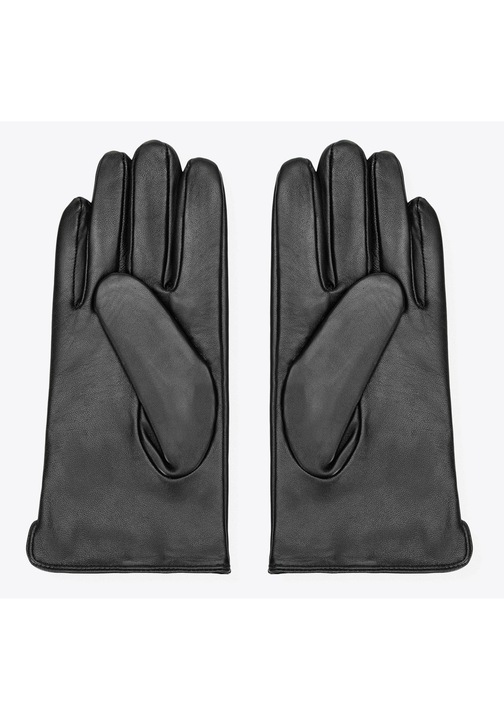 Manusi clasice barbatesti din piele neagra, piele naturala, negru, marimea S