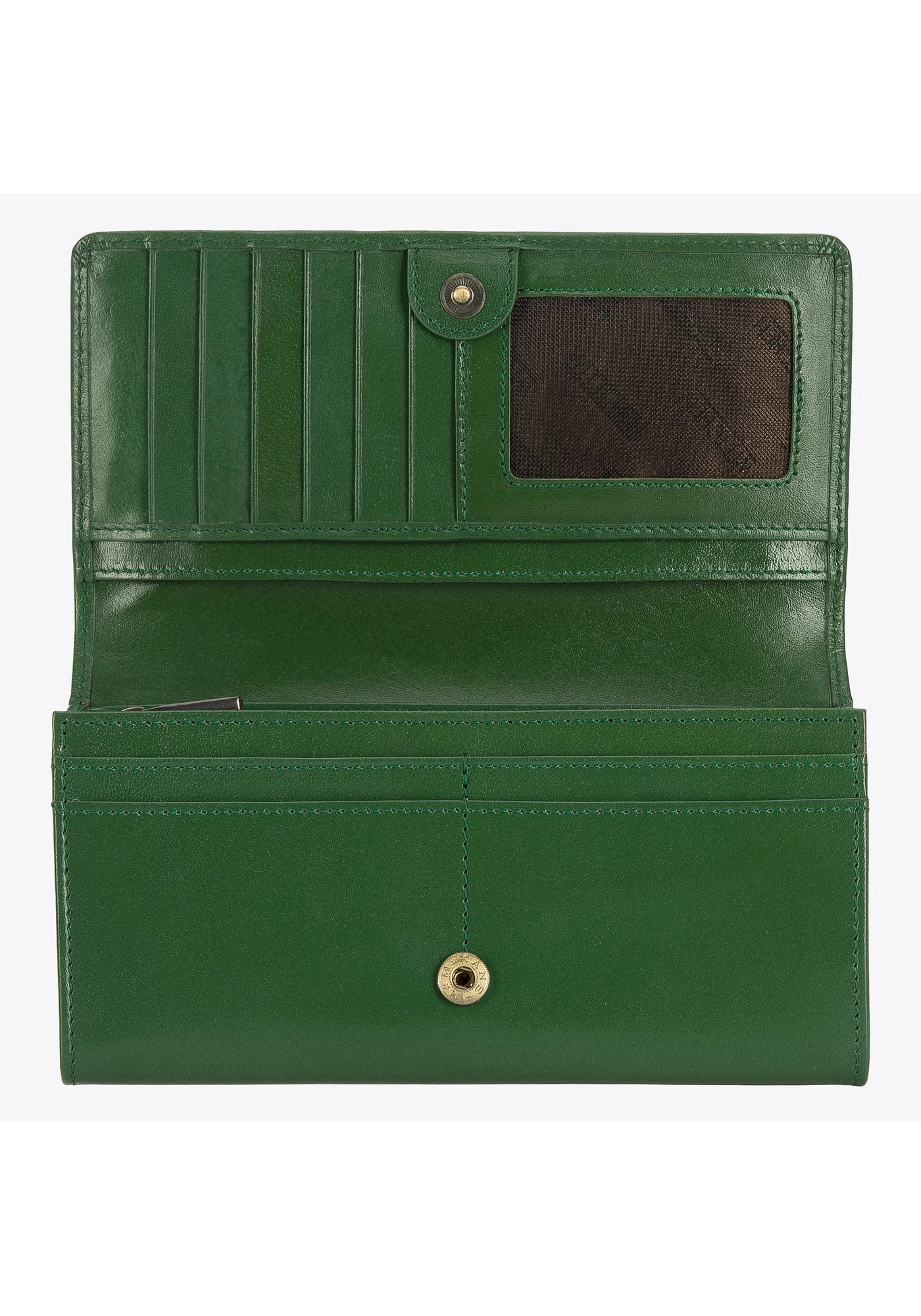 emerald様da16t ブロンズ　30cm Portofel dama WITTCHEN din piele naturala verde, 16 locuri pentru