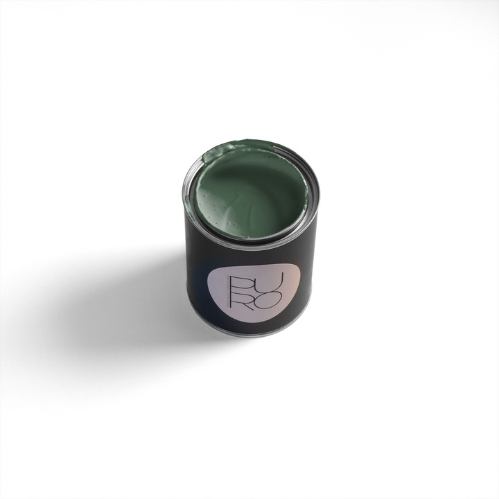 Vopsea lavabila de interior profesionala PURO Colour, pe baza de apa, finisaj mat, acoperire clasa 1, lavabila, fara solventi, aplicare curata fara stropi, 5L, verde