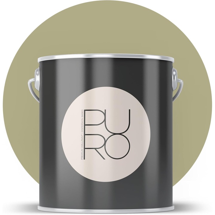 Vopsea lavabila de interior profesionala puro colour puro, finisaj mat elegant, acoperire clasa 1, rezistenta la abraziune clasa 2, fara solventi, low-splash, 5l, ideala pentru living, dormitor si birou, verde