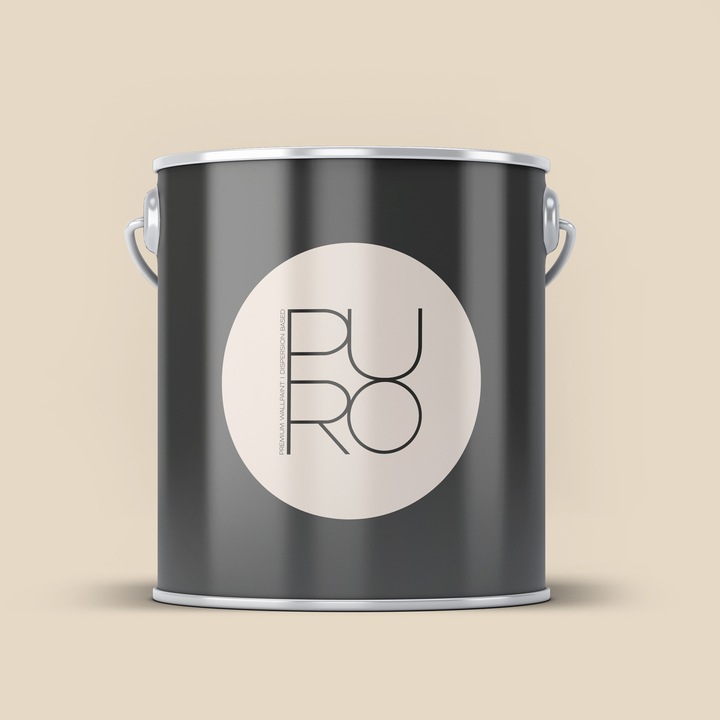 Vopsea lavabila profesionala PURO Colour, vopsea mata pe baza de dispersie fara solventi, acoperire 8–10 m² per strat, rezistenta la spalare si uzura, pentru pereti interiori din beton, gips-carton sau tencuiala, 5 L, crem