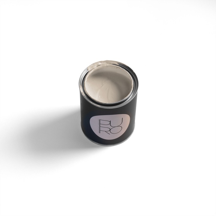 Vopsea lavabila profesionala The Color Kitchen PURO Colour, vopsea mata pe baza de dispersie fara solventi, acoperire 8–10 m² per strat, rezistenta la spalare si uzura, pentru pereti interiori din beton, gips-carton sau tencuiala, 5 L, bej