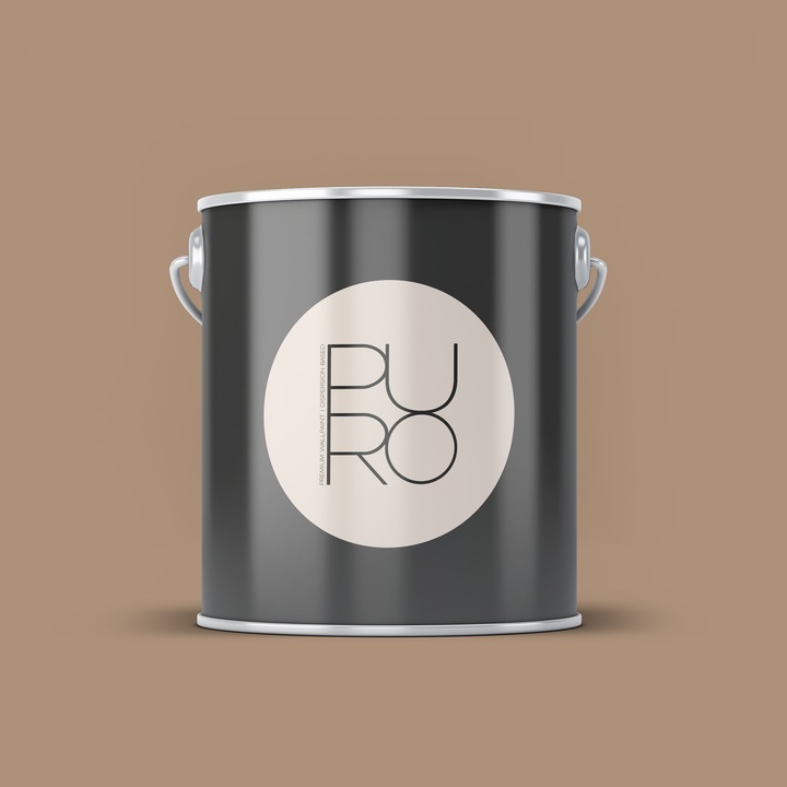 Vopsea lavabila de interior profesionala puro colour puro, finisaj mat elegant, acoperire clasa 1, rezistenta la abraziune clasa 2, fara solventi, low-splash, 2.5l, ideala pentru living, birou si hol, maro